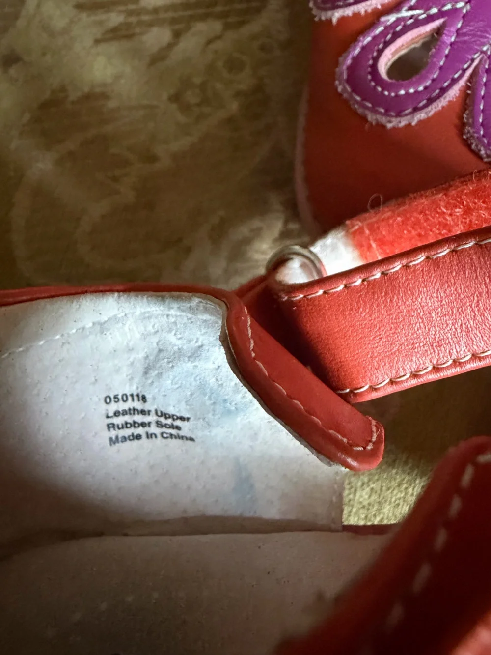 Livie and Luca Matilda Jane Orange and Pink Petal Shoes Girls Size 13